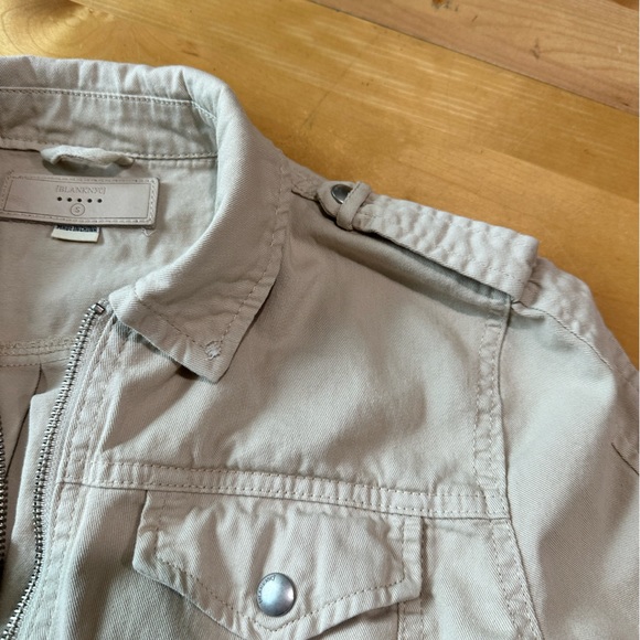 BLANK NYC Tan Khaki Bomber Jacket Size Small - Picture 4 of 10